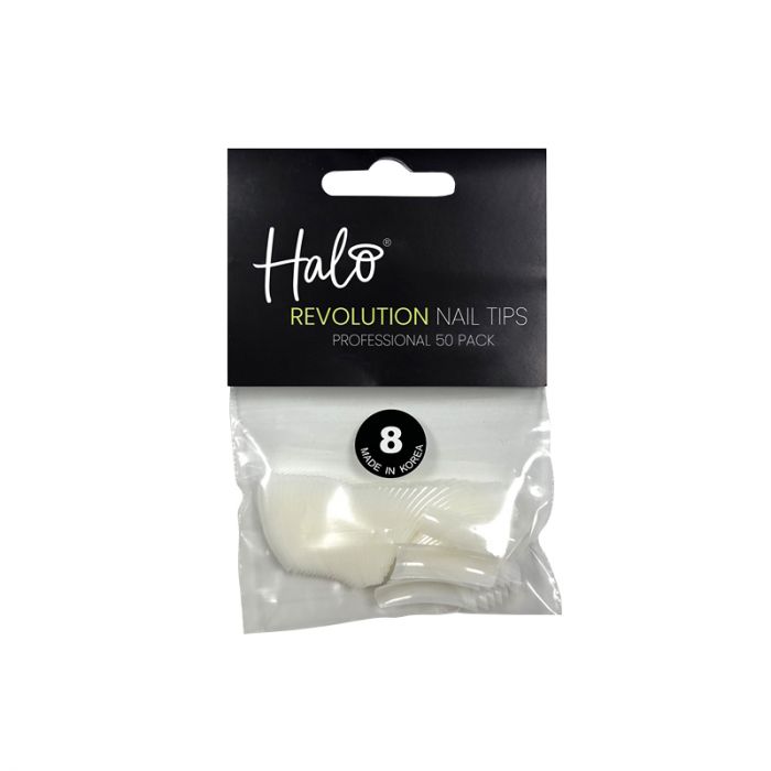 n2208-halo-revolution-tips-50s-sz8 Pure Nails Revolution Nail Tips Refill Pack 50 ST NR 8 - Afbeelding 1