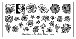 Stamping Plate - Flower Heads