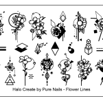 Stamping Plate - Flower Lines