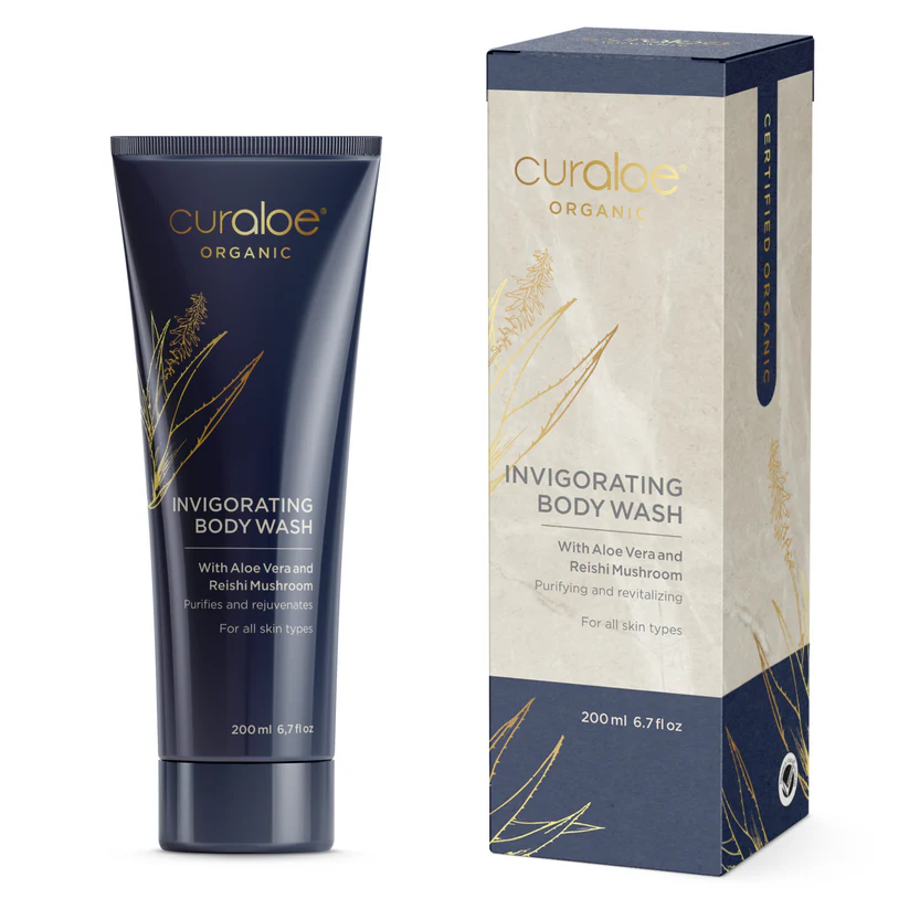Body wash Invigorating Body Wash 200ml met 81% Aloë Vera en Reishi Paddenstoel - Afbeelding 1