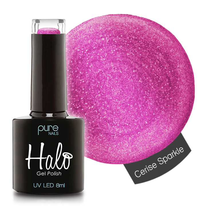 Halo Gel Polish 8ml Cerise Sparkle